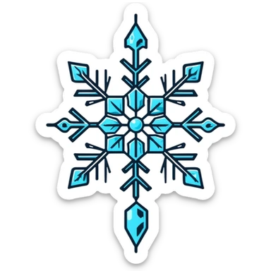 Cute snowflake with icicles sticker