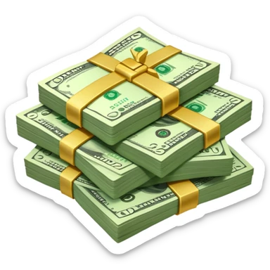 Wad of cash sticker