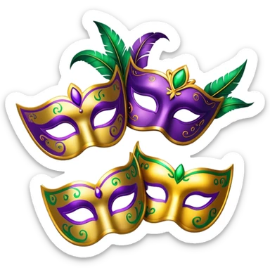 Mardi Gras masks sticker