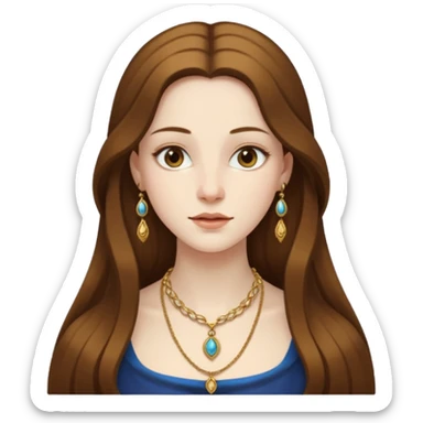  portrait of a Renaissance woman sticker