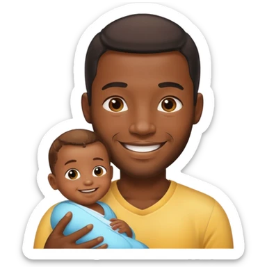 do an emoji of a black guy with baby oil sticker
