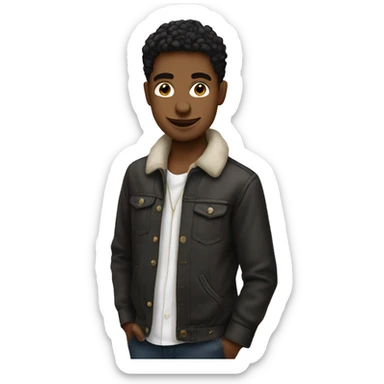 meme boy in stylish attire sticker