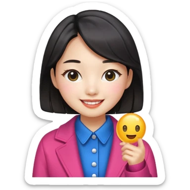 fashionably grily, designer, korean, bubbly sticker