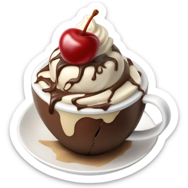 Chocolate and Vanilla Swirl Cup sticker