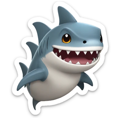 Shark in a Eevee costume sticker
