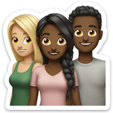 3 group of friends  sticker