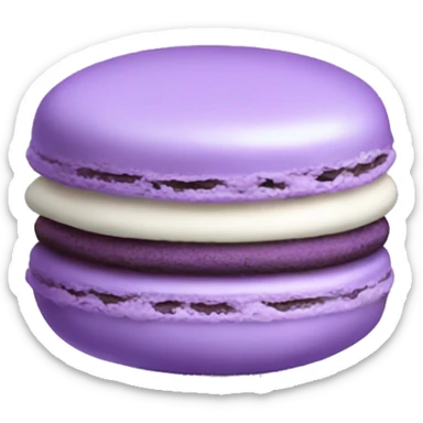 Realistic pastel purple macaroon sticker