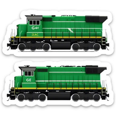 Locomotive (Freight) - GE ES44AC (Model Year: 2021) (Iconic colour: Green and black) sticker