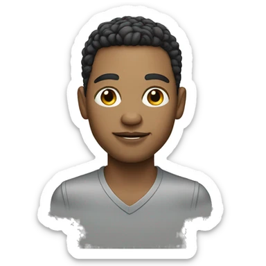 stylish light-skinned male portrait sticker