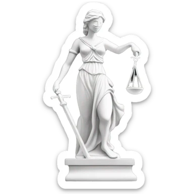 Lady justice statute sticker