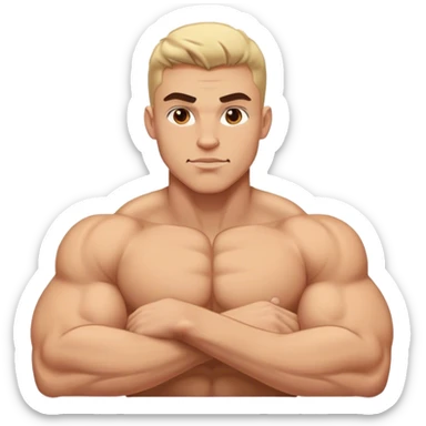 Buff and muscular guy sticker