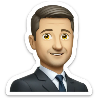 Presented of Ukraine Vladimir Zelensky sticker