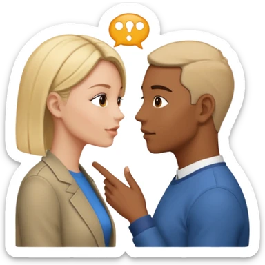 back and forth turn taking during a face to face conversation between two humans sticker