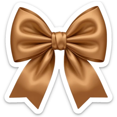 Light Brown bow sticker