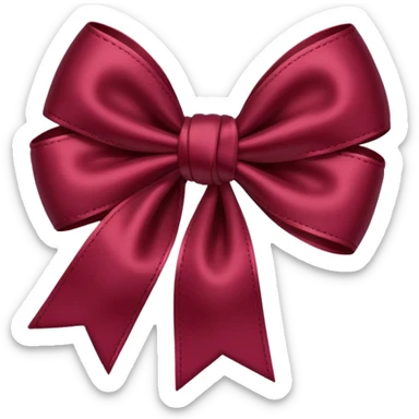 Maroon mini bow sticker