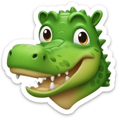 Un crocodile sur une vache sticker