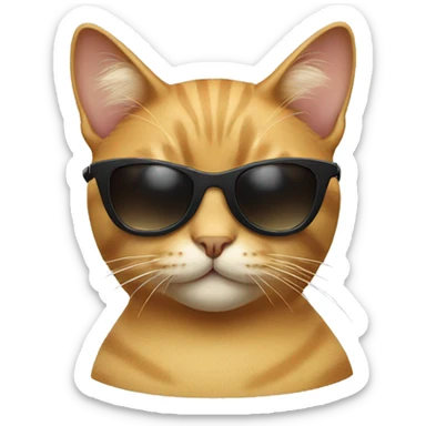 Cat with sunglasses sticker