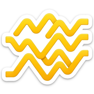 A chart emoji but instead of it going up or down it zigzags in the middle with a yellow color sticker