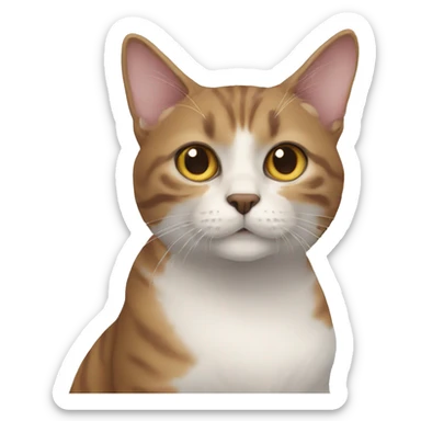 1/3 cat 2/3 dog sticker