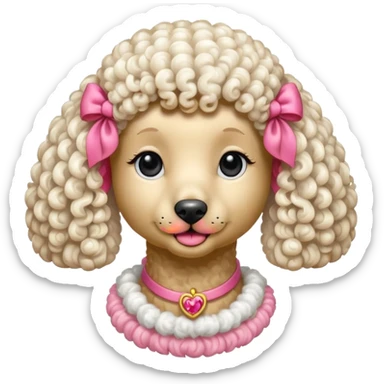 Poodle Rosa sticker