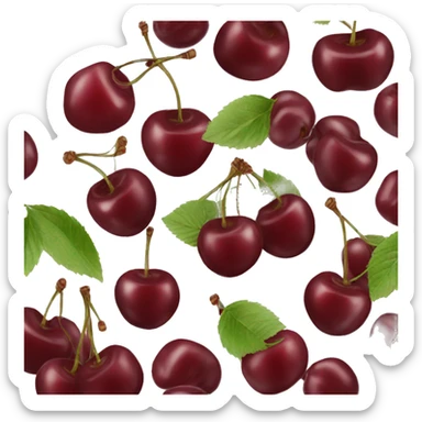 Burgundy cherries  sticker
