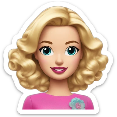 Margot Robbie as Barbie sticker