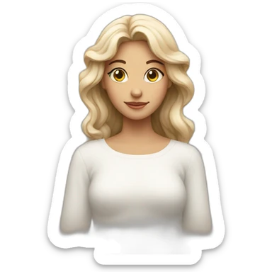 woman with four angels sticker