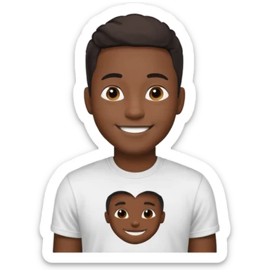 black young adult male with care free persona sticker