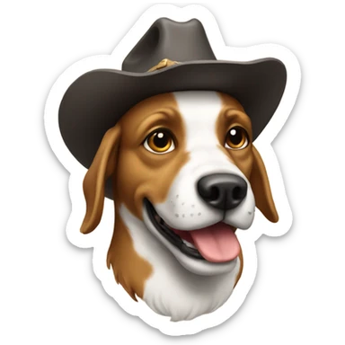 Cowboy dog sticker