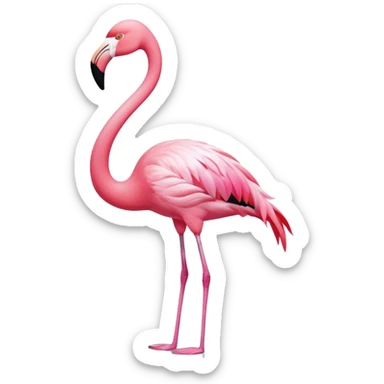 En flamingo som soler seg  sticker