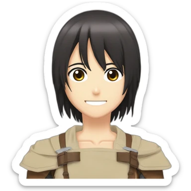 mikasa ackerman shake Eren Jaeger sticker
