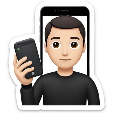 smartphone wirting an instagram comment sticker