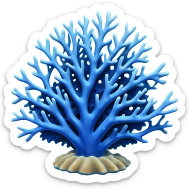 blue Coral in sea sticker