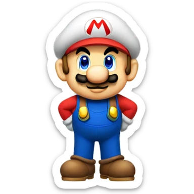 Mario qui attend  sticker
