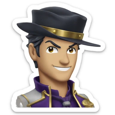 Kujo Jotaro smiling sticker