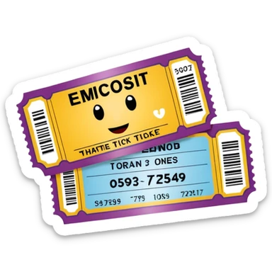 theatre ticket sticker
