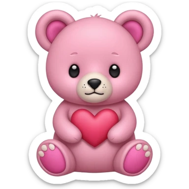 Osito con corazones sticker