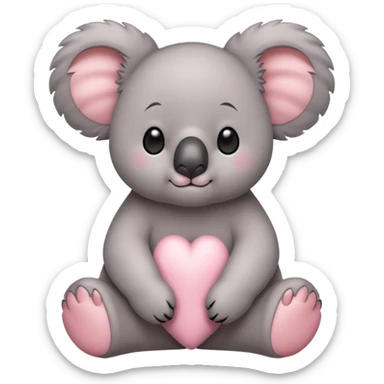 Light pink koala sticker