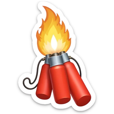 Bundle of dynamite with lit  sticker