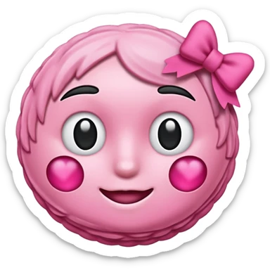 Coração emoji de coração metade rosa escuro e metade branco sticker