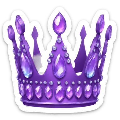 purple jeweled crown sticker