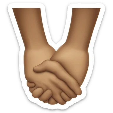 cupped hand shaking back and forth sticker