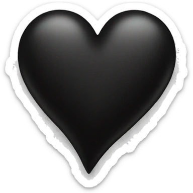 Black heart sticker
