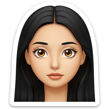 Latina girl with shiny, oily skin sticker