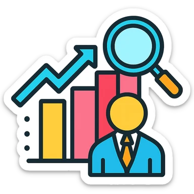 colorful business icon sticker