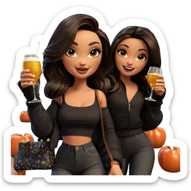 friends enjoying a casual drink sticker