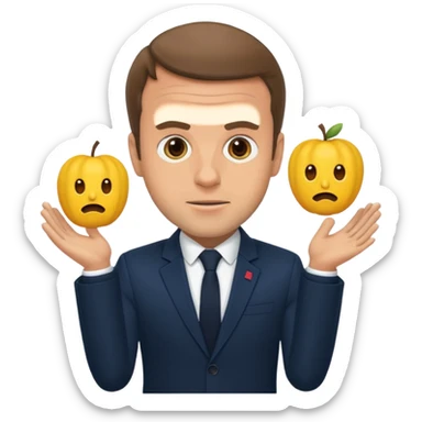 Macron entrain de faire caca sticker