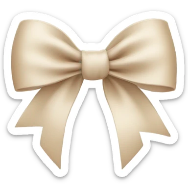 Beige bow sticker