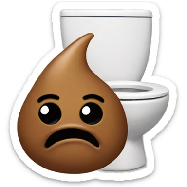 poop holding a toilet sticker