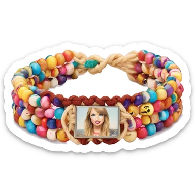 Taylor swift friendship bracelet beads sticker